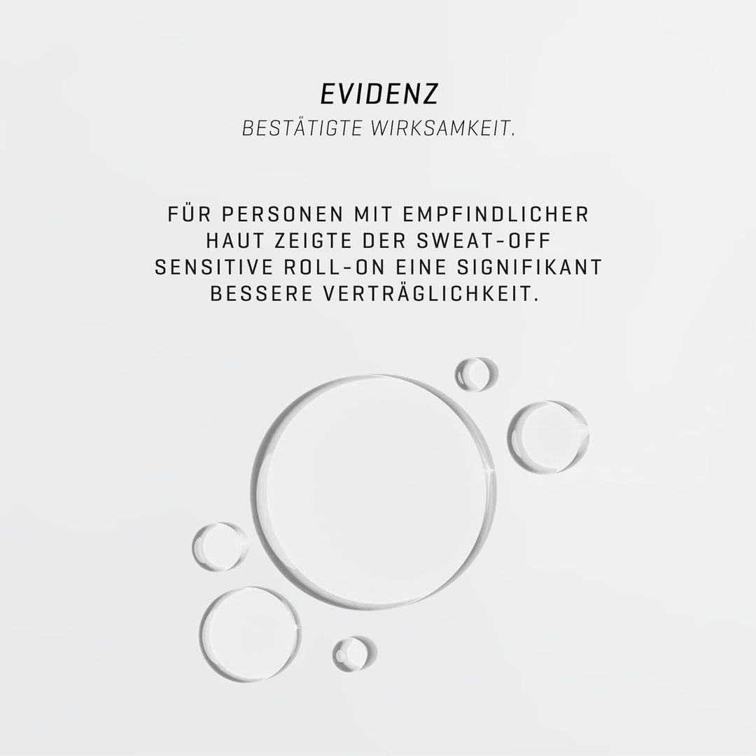 Sweat-Off sensitive Antitranspirant Roll On 50ml gegen Schwitzen | Deo Roller gegen Schweiss | Antip