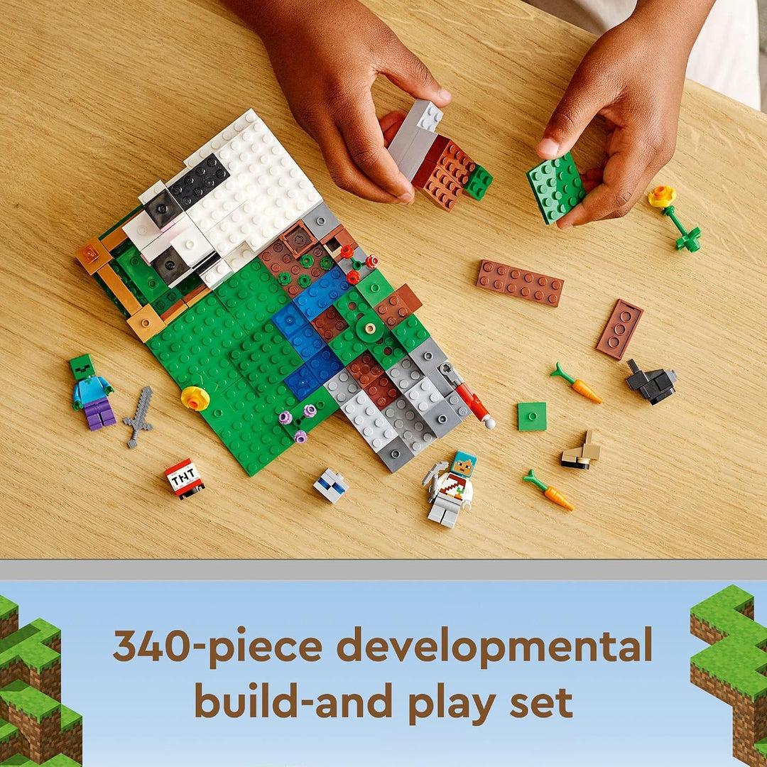 LEGO Minecraft The Rabbit Ranch 21181 Building Kit; Toy Bunny House Playset; Gift for Kids and Playe