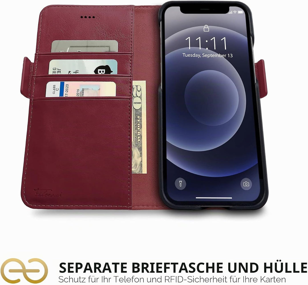 Dreem Fibonacci 2in1 Handyhülle Flipcase für iPhone 12 &amp; 12 Pro | Magnetisches iPhone Case | TPU Etu