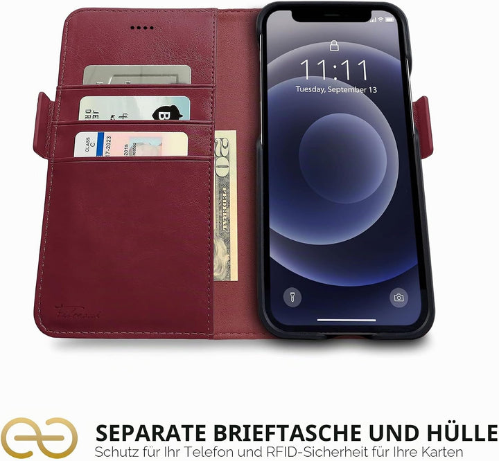 Dreem Fibonacci 2in1 Handyhülle Flipcase für iPhone 12 &amp; 12 Pro | Magnetisches iPhone Case | TPU Etu