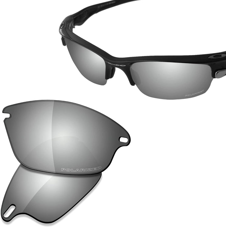 Saucer Premium Ersatzgläser für Oakley Fast Jacket OO9097 Sonnenbrillen High Definition - Chrome Met