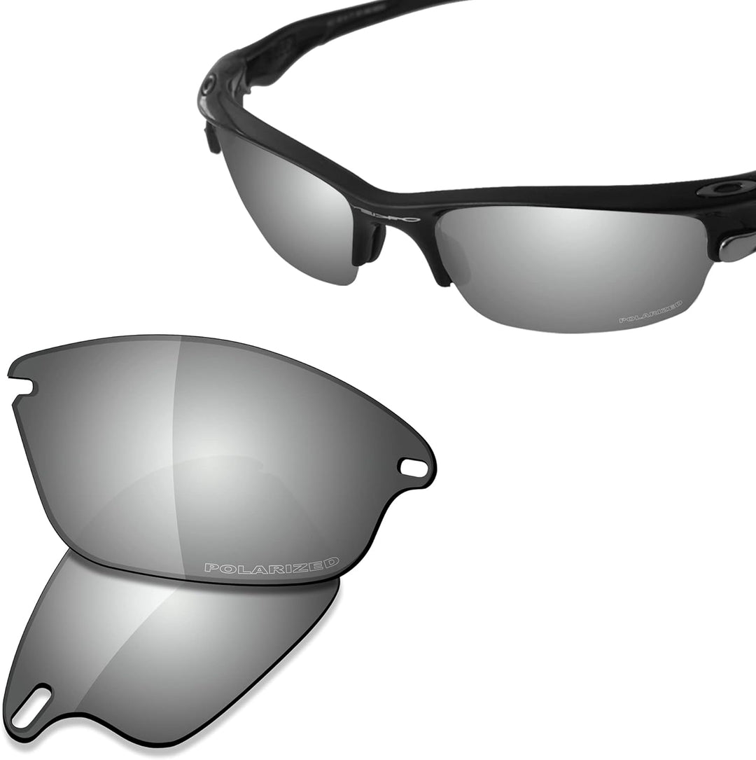 Saucer Premium Ersatzgläser für Oakley Fast Jacket OO9097 Sonnenbrillen High Defense - Chrome Metal
