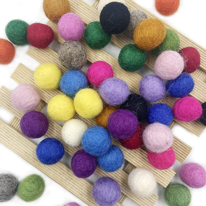 Wolle Fetl Ball 2cm 100pc Wollknäuel DIY Girlande Party Dekor DIY Custom Filz Ball Home Dekor Mischf