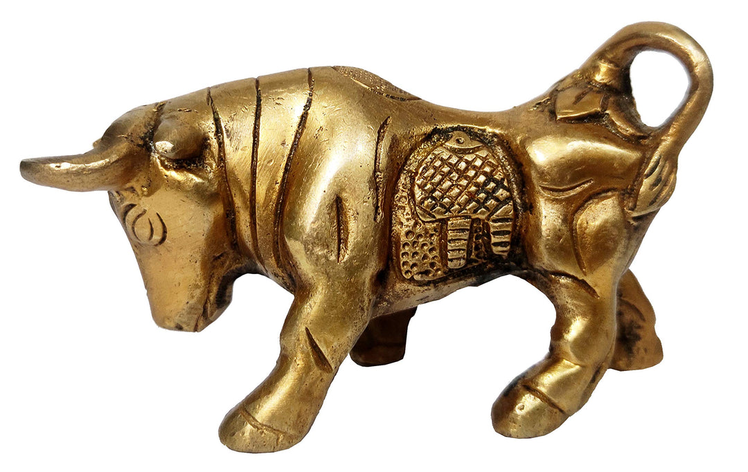 Purpledip Messing-Dekofigur Stier Bison, Sammlerstück (12242)