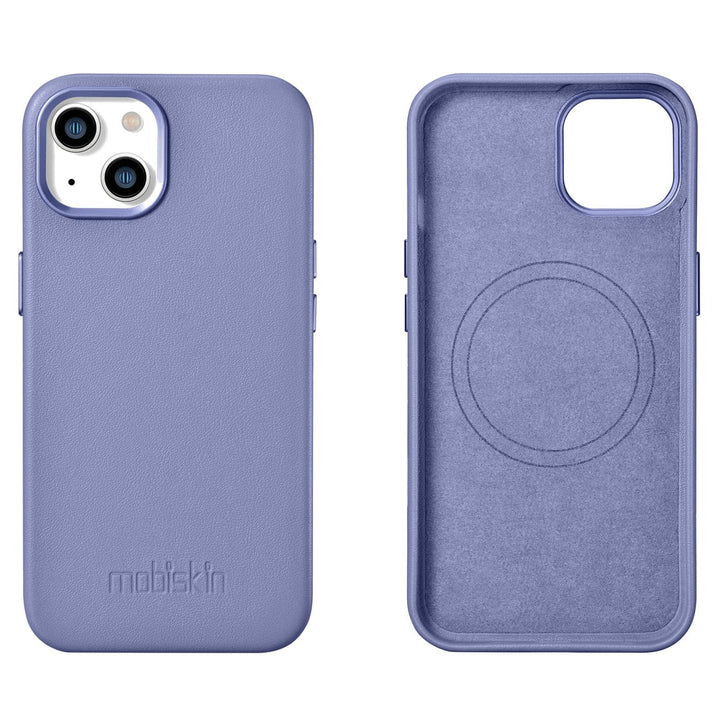 Mobiskin Hülle kompatibel mit Apple iPhone 14 Plus (6,7 Zoll), Handyhülle mit echtem Leder, Case, Sc