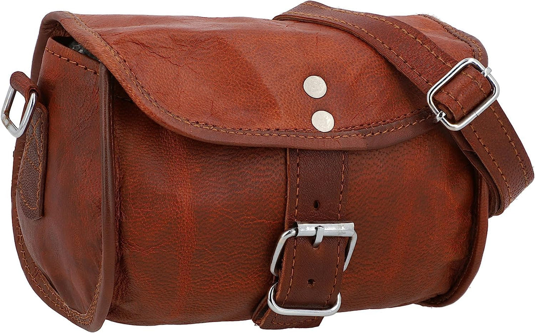 american blue Leder Fahrradtasche Lenkertasche Satteltasche Umhängetasche Leder Vintage Braun