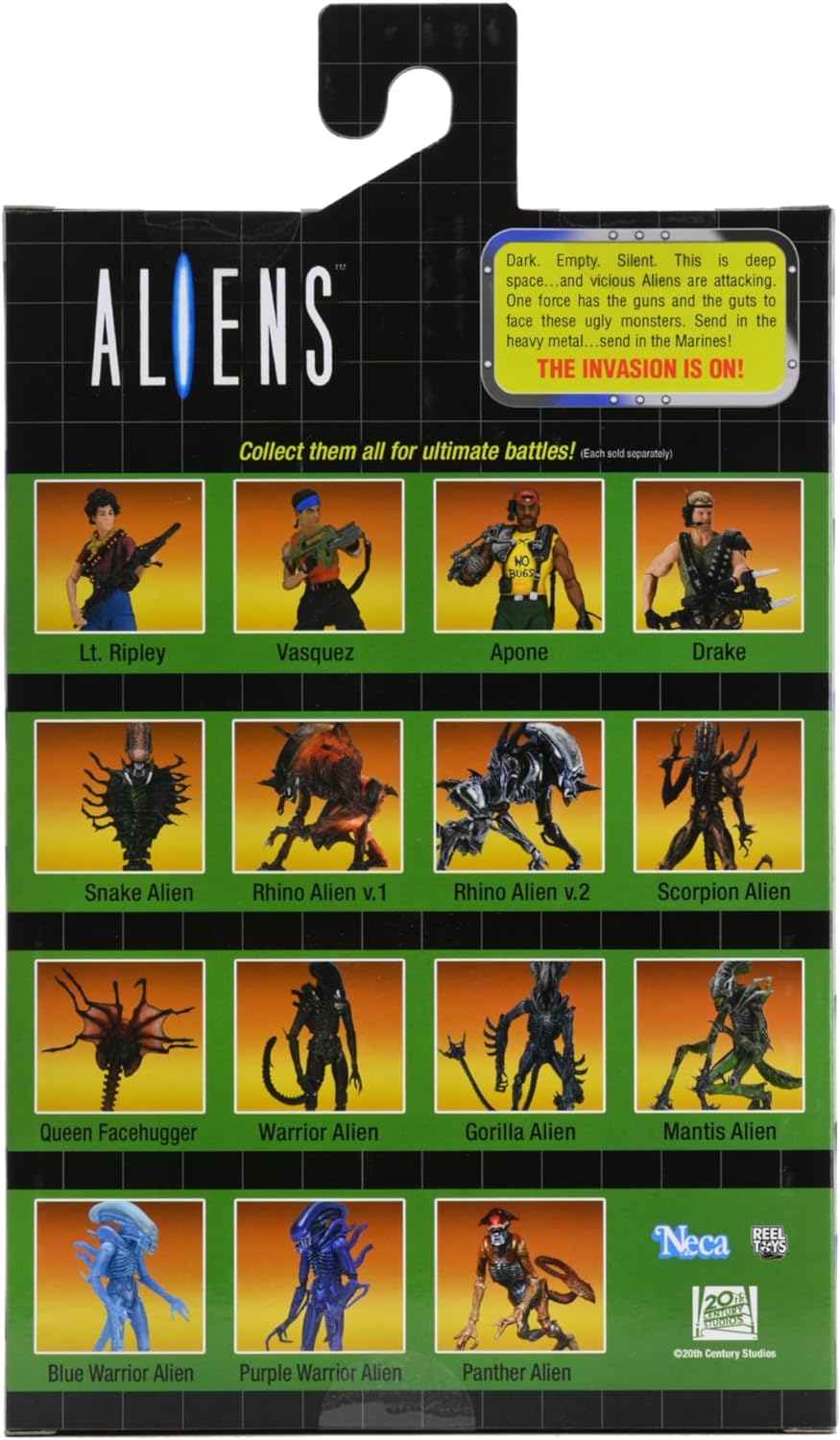 NECA Aliens 7'' Scale Actionfigur Kenner Tribute Night Cougar schwarz, Bedruckt, 100% Kunststoff, in