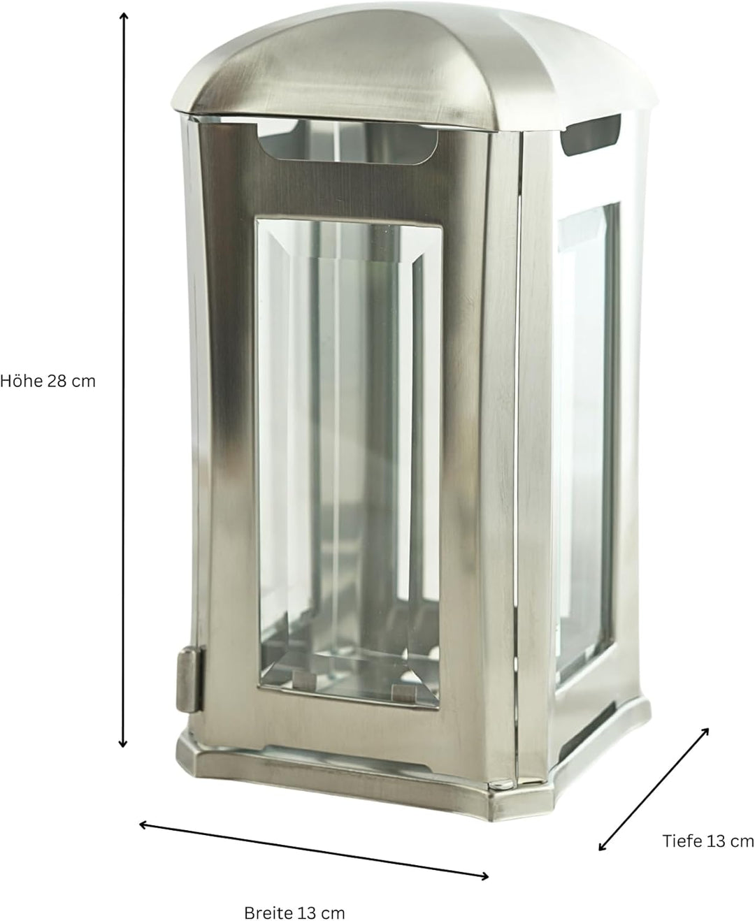 designgrab AEL5AGB1Carr Grablampe Venezia aus Edelstahl, Silber, 13 x 13 x 24 cm