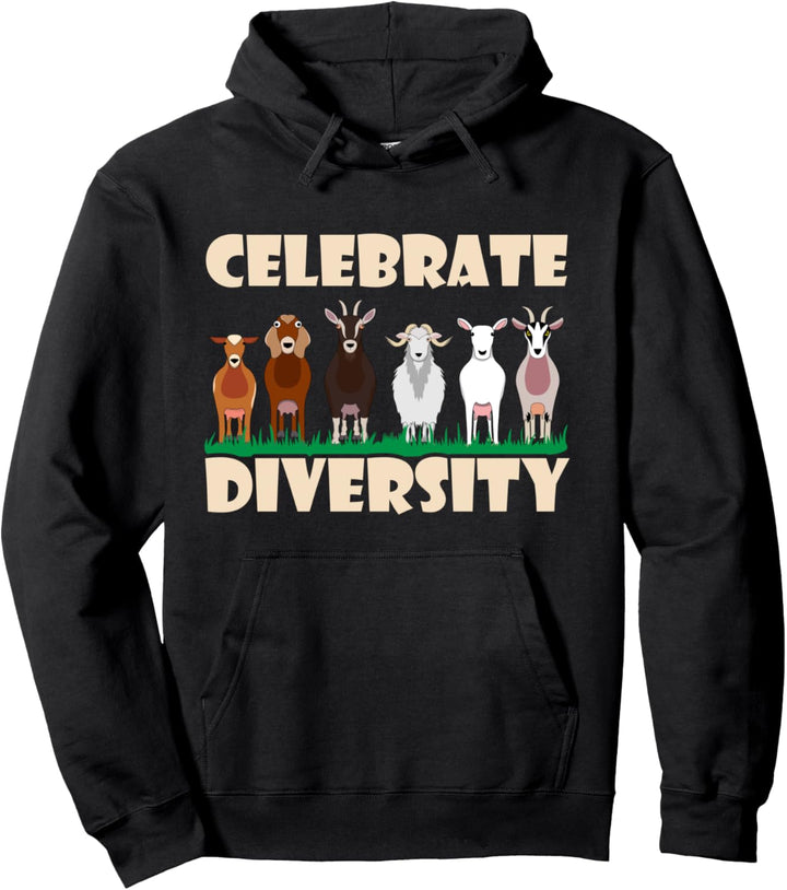 Lustiges Ziegengeschenk für Männer und Frauen cool feiern Diversity Ziege Pullover Hoodie
