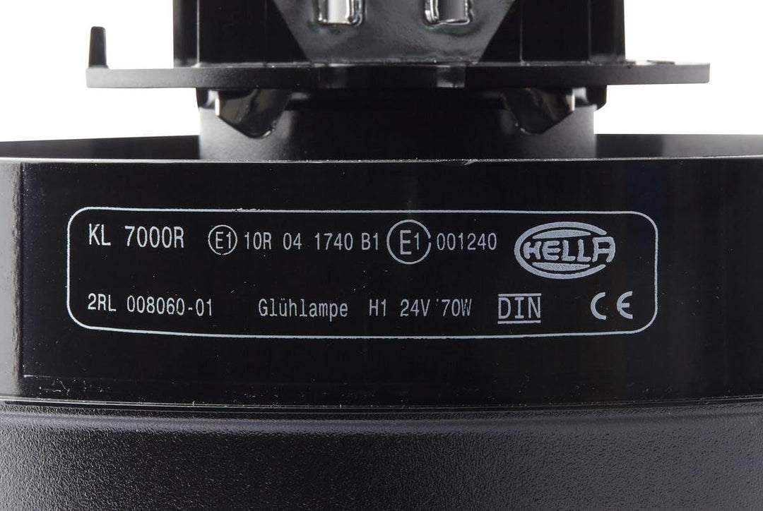 HELLA - Halogen-Rundumkennleuchte - KL 7000 - 24V - blau - Rohrstutzen - Menge: 1 - 2RL 008 060-011