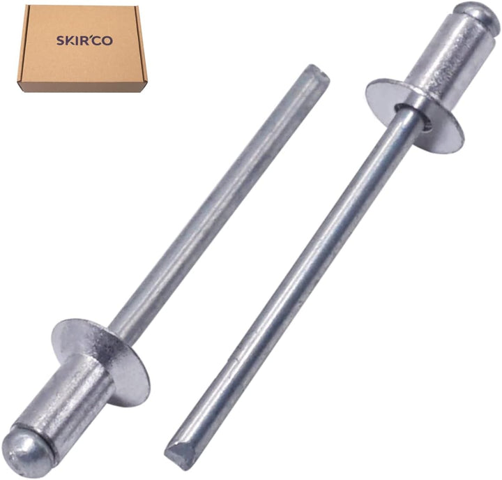 SKIR'CO (1200 Stück) Senkkopf Aluminium Blindnieten 4,0 x 8 mm, Stahldorn, Popnieten 1200 4.0 x 8 mm