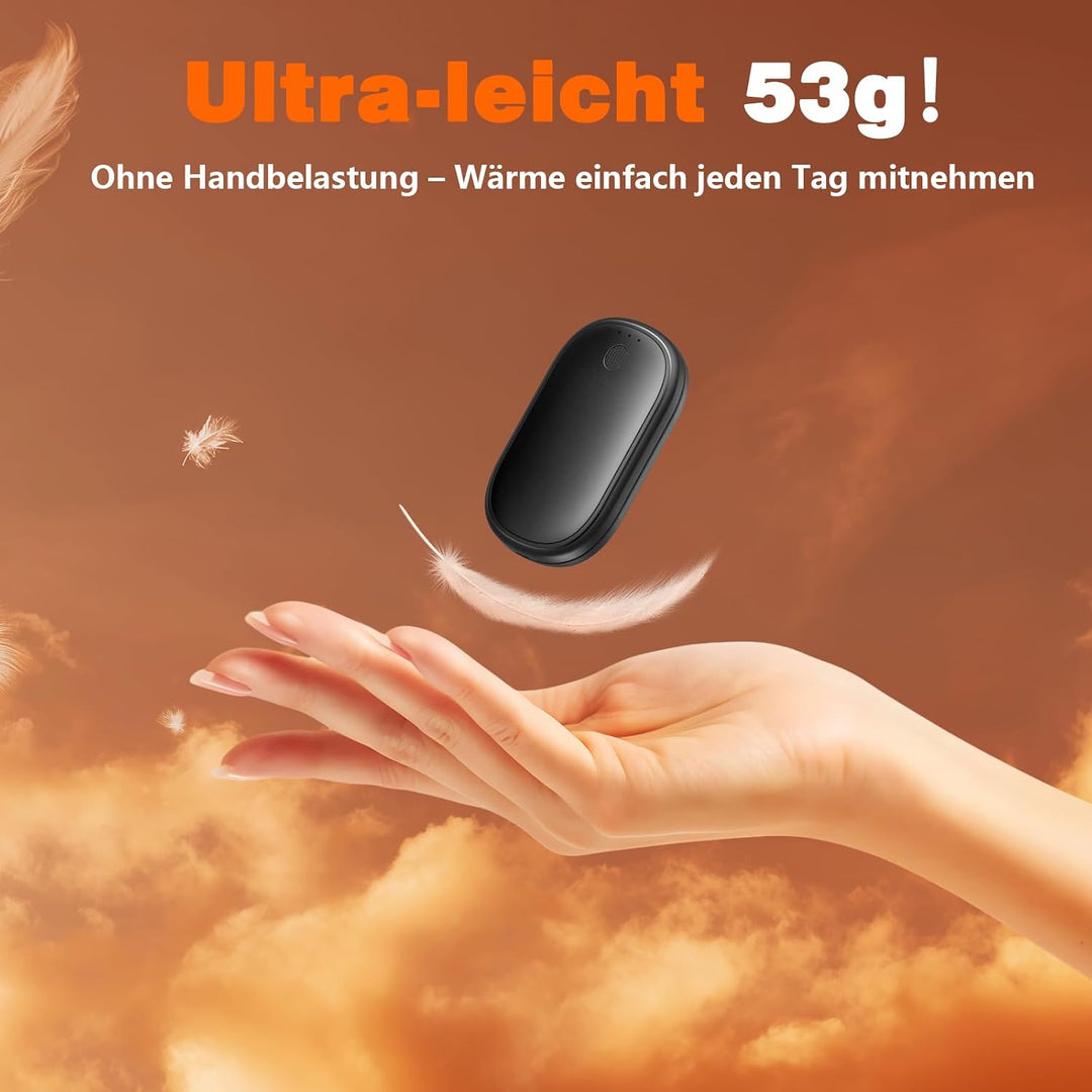 Handwärmer Elektrisch Split-Magnetic 2er-Pack (5000mAh), Ultra Kompakt, &amp; Schneller Aufheizen, Wiede