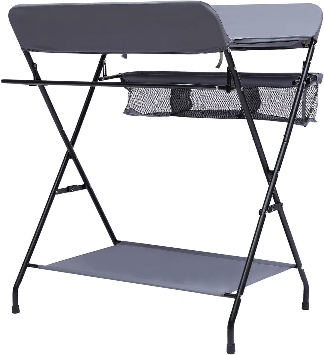 Baby Wickelkombi, Mobiler Wickeltisch Klappbar Wickelkommode Wickeltisch mit Wickelauflage Sicherhei