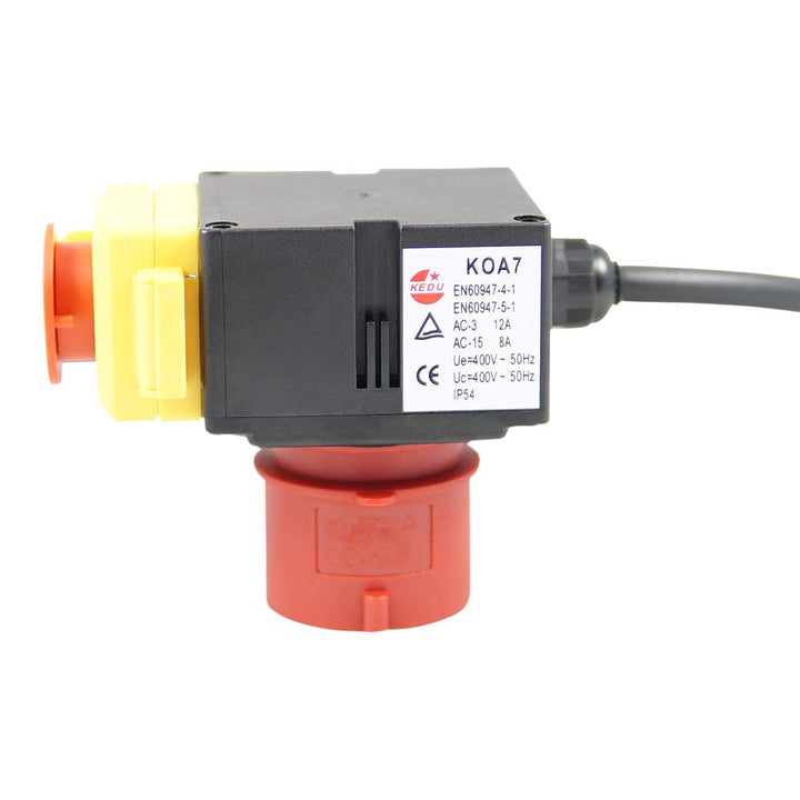 BUZE Original KEDU KOA7 Geräteschalter Maschinenschalter 380/400 V 3 Phasen mit 0,6 m Kabel und Phas