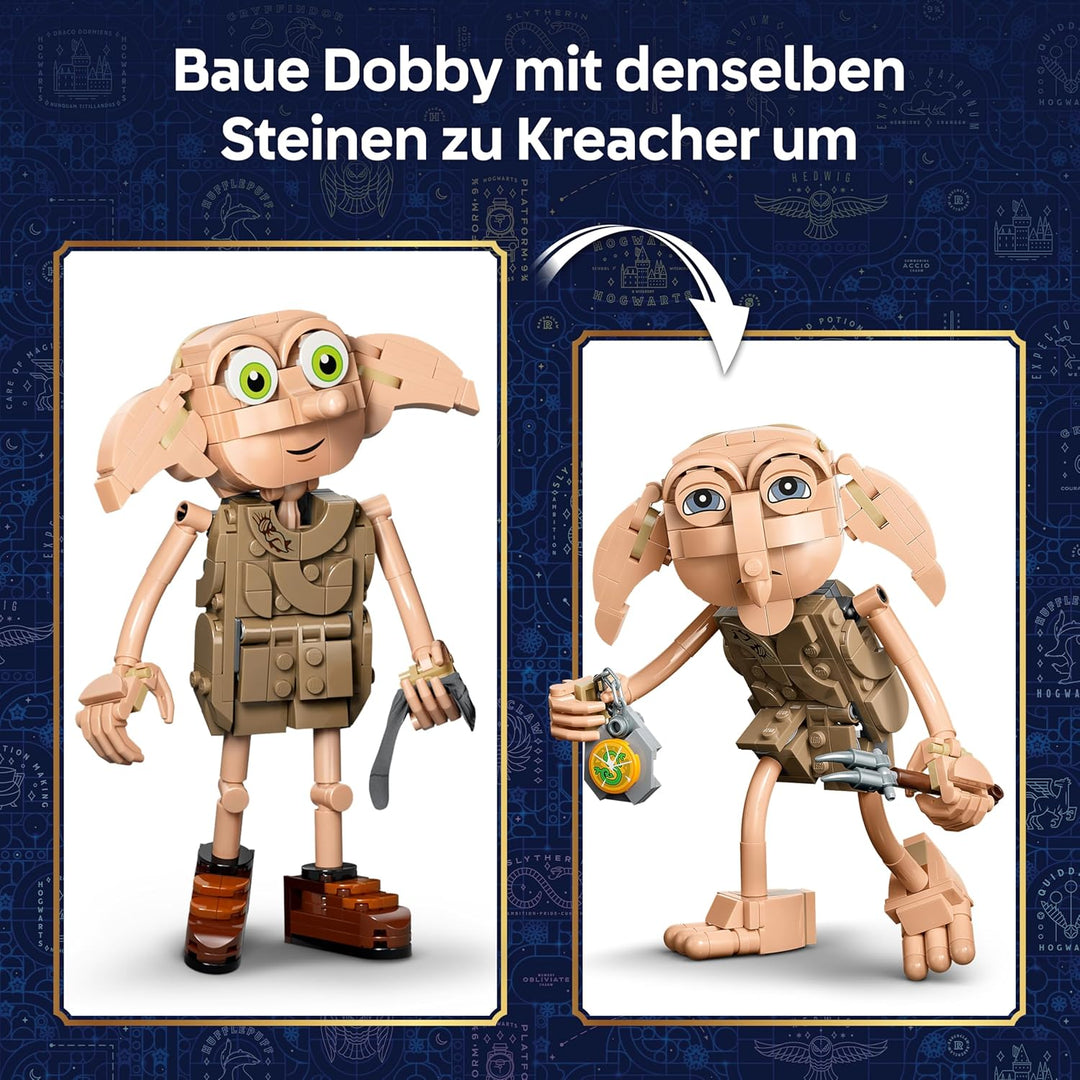 LEGO Harry Potter Dobby, der Freie Elf Spielzeug - Modellbau umbaubar in eine Kreacher Figur - DIY K