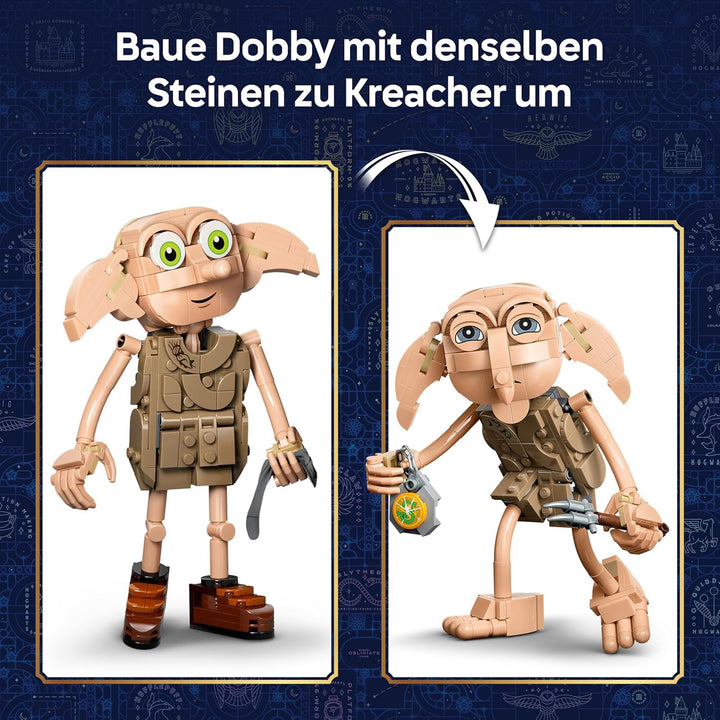 LEGO Harry Potter Dobby, der Freie Elf Spielzeug - Modellbau umbaubar in eine Kreacher Figur - DIY K