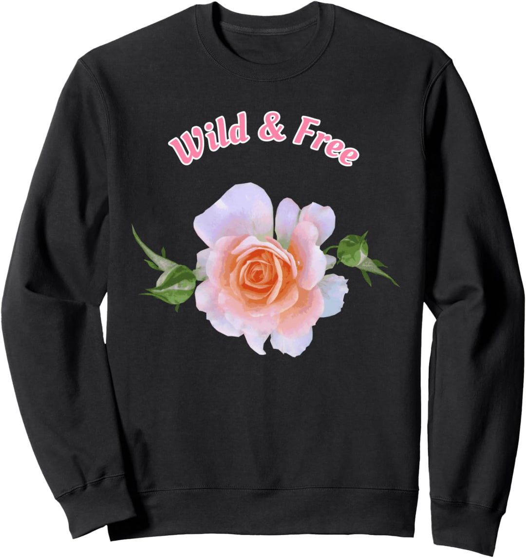 Cute Pink wild and free flower Sweatshirt
