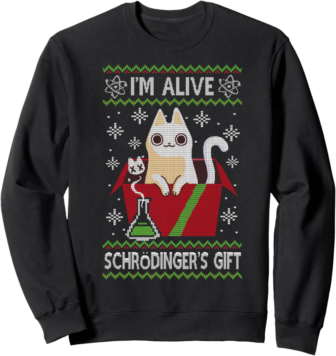 Schrödingers Geschenk Weihnachten Ugly Christmas Sweater Sweatshirt