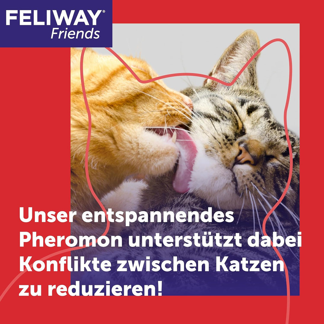 FELIWAY Friends Vorteilspack für Katzen | 3x Nachfüllflakon | reduziert Konflikte &amp; Spannungen zwisc