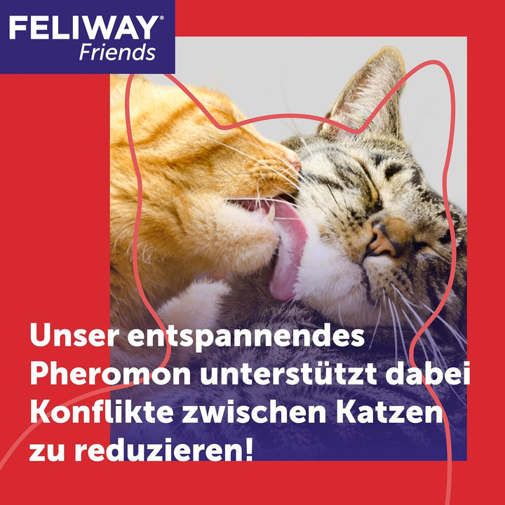 FELIWAY Friends Vorteilspack für Katzen | 3x Nachfüllflakon | reduziert Konflikte &amp; Spannungen zwisc
