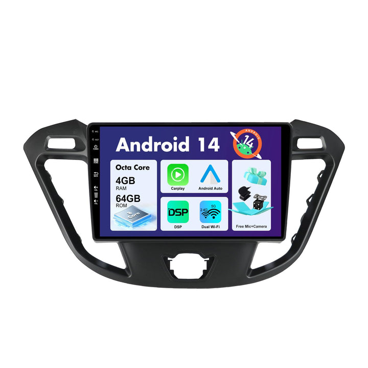 BXLIYER Android 12 IPS Autoradio Passt für Ford Tourneo Transit Custom (2013-2021) - Eingebaut Carpl