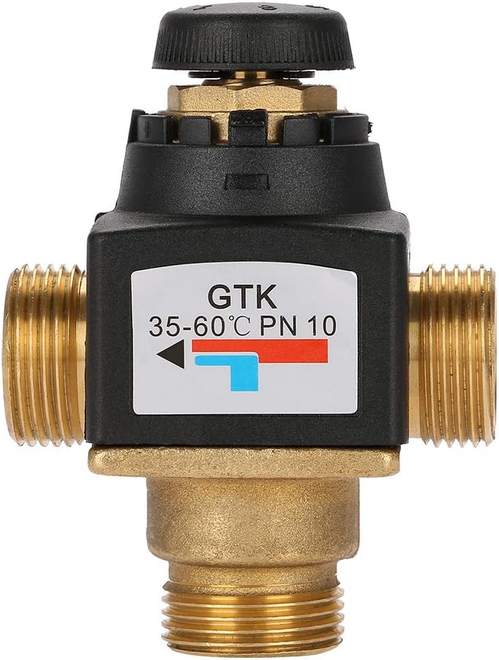 3-Wege-Ventil DN20 Thermostat-Mischventil Messing Aussengewinde für Solarwarmwasserbereiter