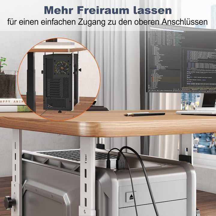 PUTORSEN PC Halterung unter Schreibtisch, bis zu 35 kg Tragfähigkeit, Schwerlast PC Halterung Untert