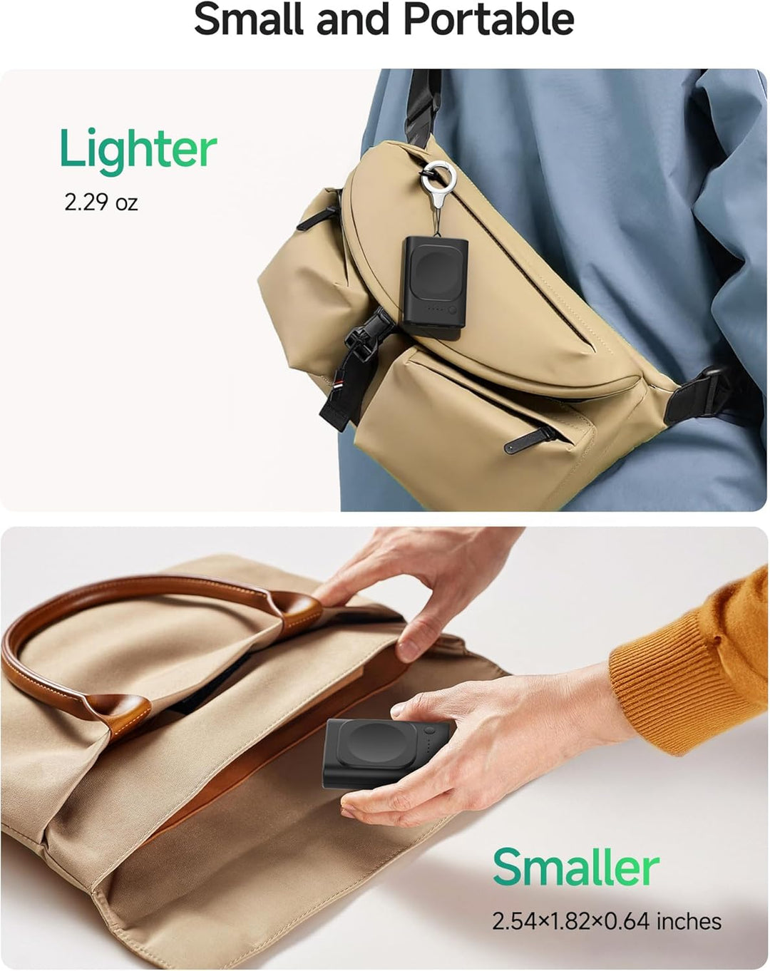 Kabelloses Ladegerät für Samsung Watch 8,1800mAh Tragbares Watch Ladestation mit Schlüsselanhänger,