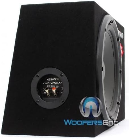 Kenwood KSC-W1200B Subwoofer (300mm, 1200 Watt),Schwarz Single, Single