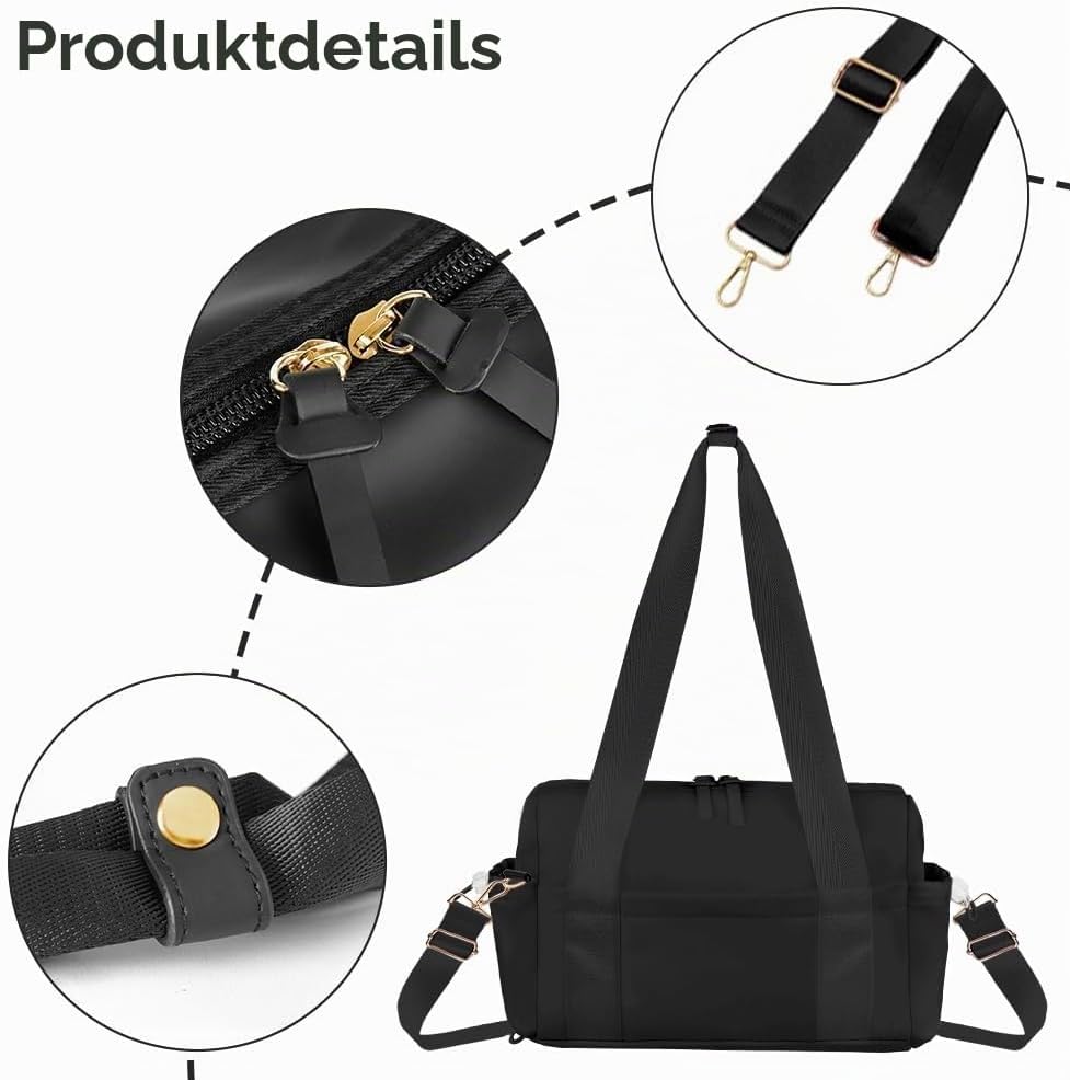 flintronic Sporttasche Damen Reisetasche, Wasserdicht Schwimmtasche Fitnesstasche mit Nassfach, Leic