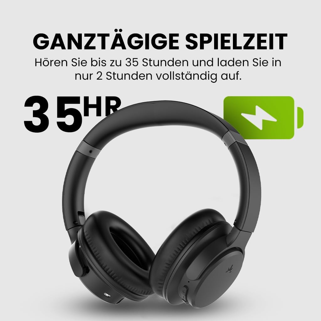 Avantree Ensemble – Funkkopfhörer Kabellos für TV, 35Std. Spielzeit Bluetooth Kopfhörer mit Ladestat