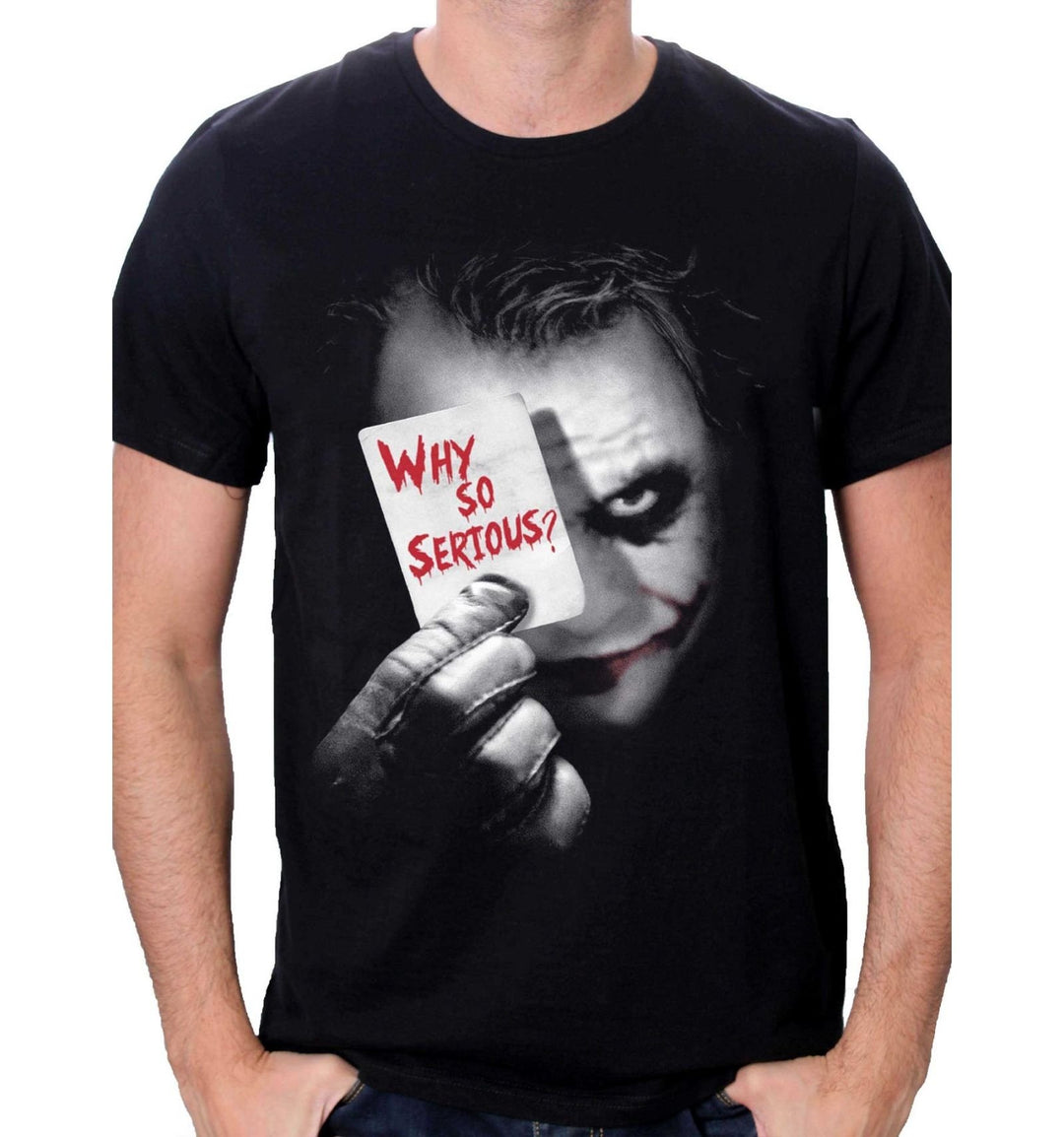 Batman Herren Joker Why So Serious T-Shirt S Schwarz, S Schwarz