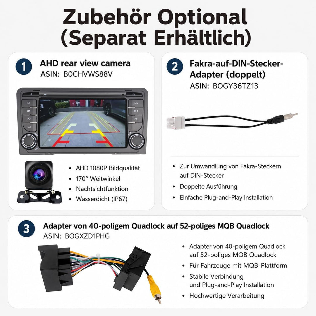 Spezialanschluss-Linux-Autoradio für Audi A3 8P / S3 / RS3 / Sportback | Kabelloses CarPlay/Android