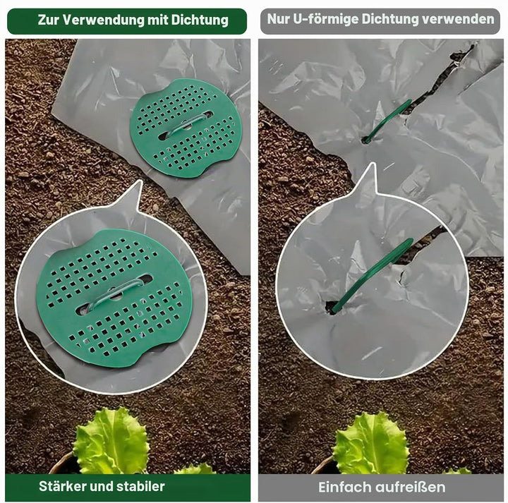 MIVIDE 100 Erdanker Grün+100 Pufferscheiben für Erdanker, 150x35mm Anti-Rost Verzinkte Bodenanker, U