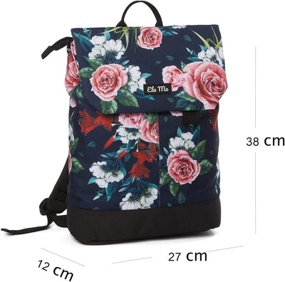 Ela Mo Rucksack Damen - Schön u. Durchdacht - Daypack mit Laptopfach & Anti Diebstahl Tasche für Aus