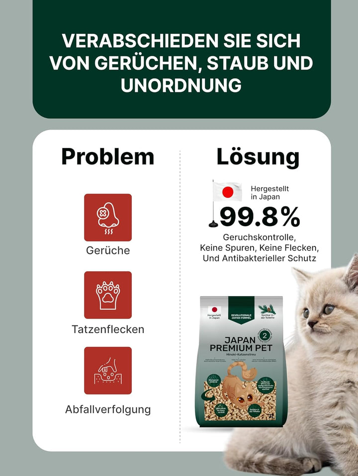 Vielschichtig Antibacterial Katzenstreu Pellets aus Weisses Zedernholz | 100% Pflanzliche Katzenstre