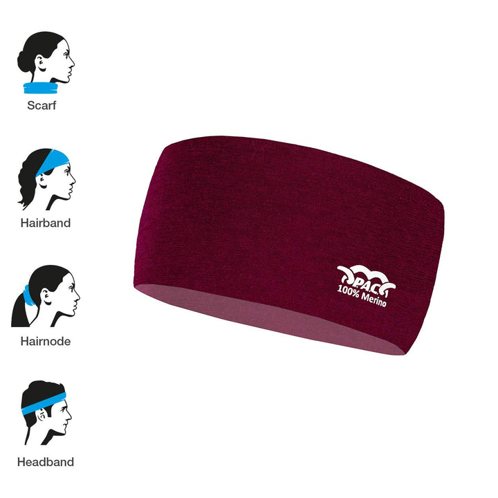P.A.C. Merino Headband - Funktionsstirnband, Schweissband, Outdoortuch, nahtloses Stirnband, Sport H