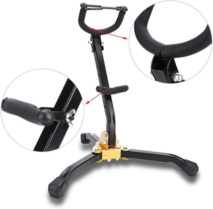 Dilwe Faltbarer Saxophon Stand, justierbares Metall Alto Tenor Saxophon Stativ