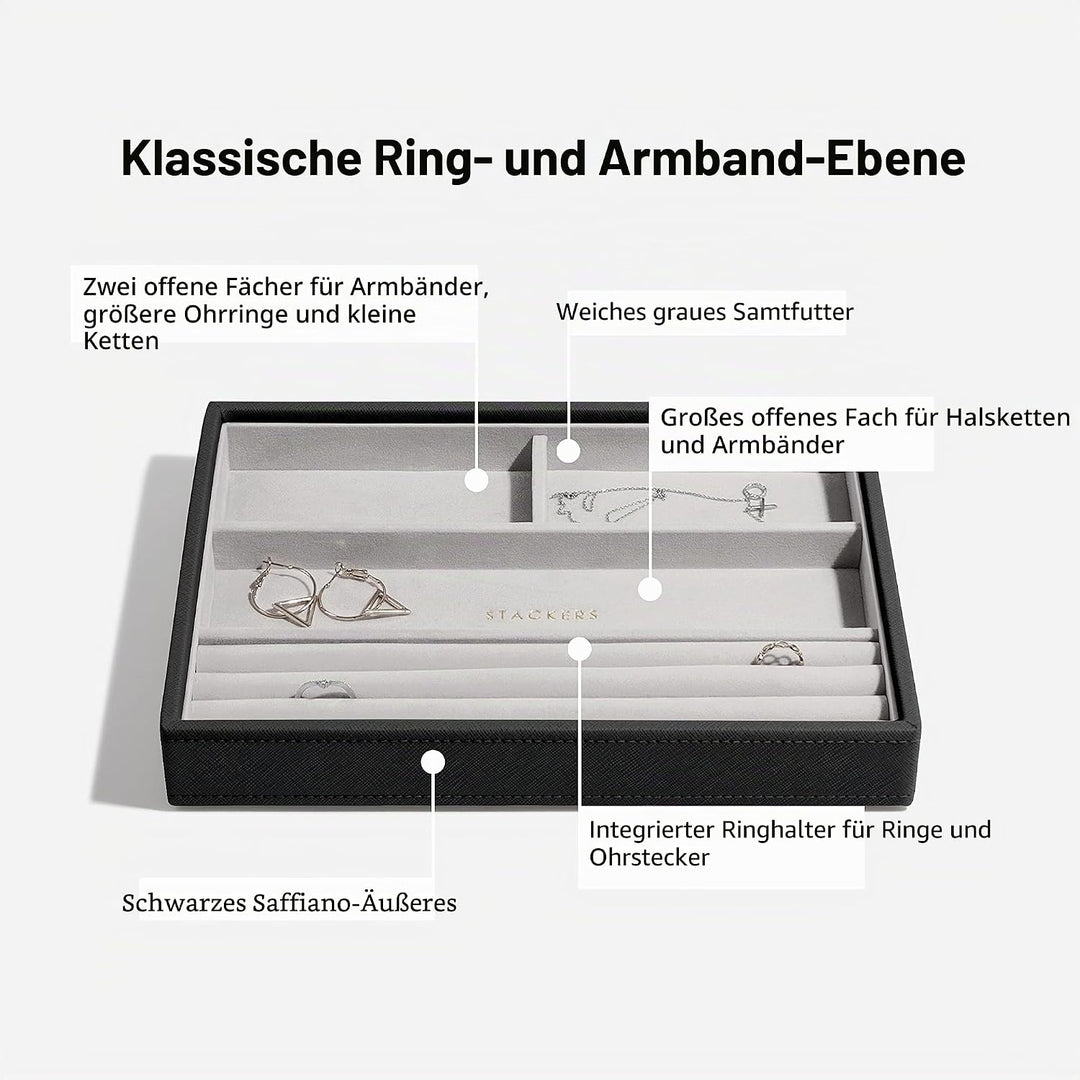 Stackers Schwarz Klassisch Schmuckschatulle - 4, Schwarz