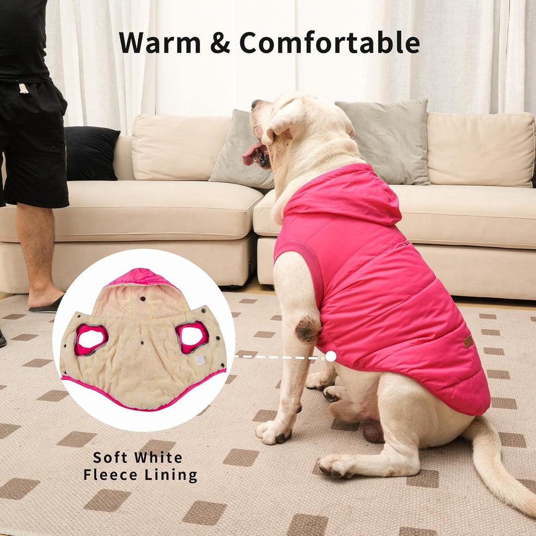 Hunde-Kapuzenpullover mit Fleece-Futter, extra warm, Grösse S, Rosa, Small (Pack of 1) rose