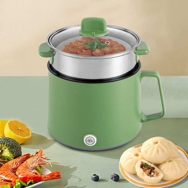 Elektrischer Kochtopf mit Glasdeckel 1.7 Liter Elektrischer Hot Pot Kochtopf Multifunktions Elektro