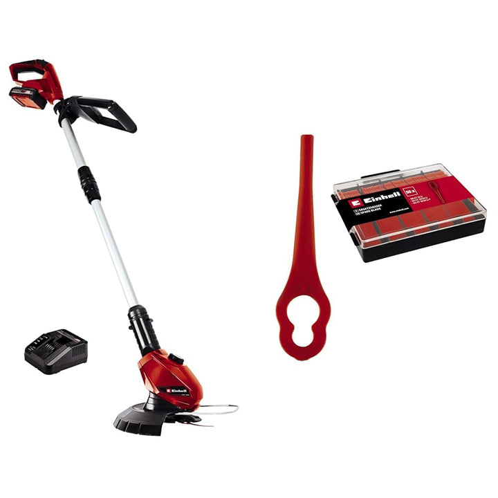 Einhell Akku-Rasentrimmer GE-CT 18 Li Kit Power X-Change (Li-Ion, 18V, Motorkopf drehbar, Flowerguar