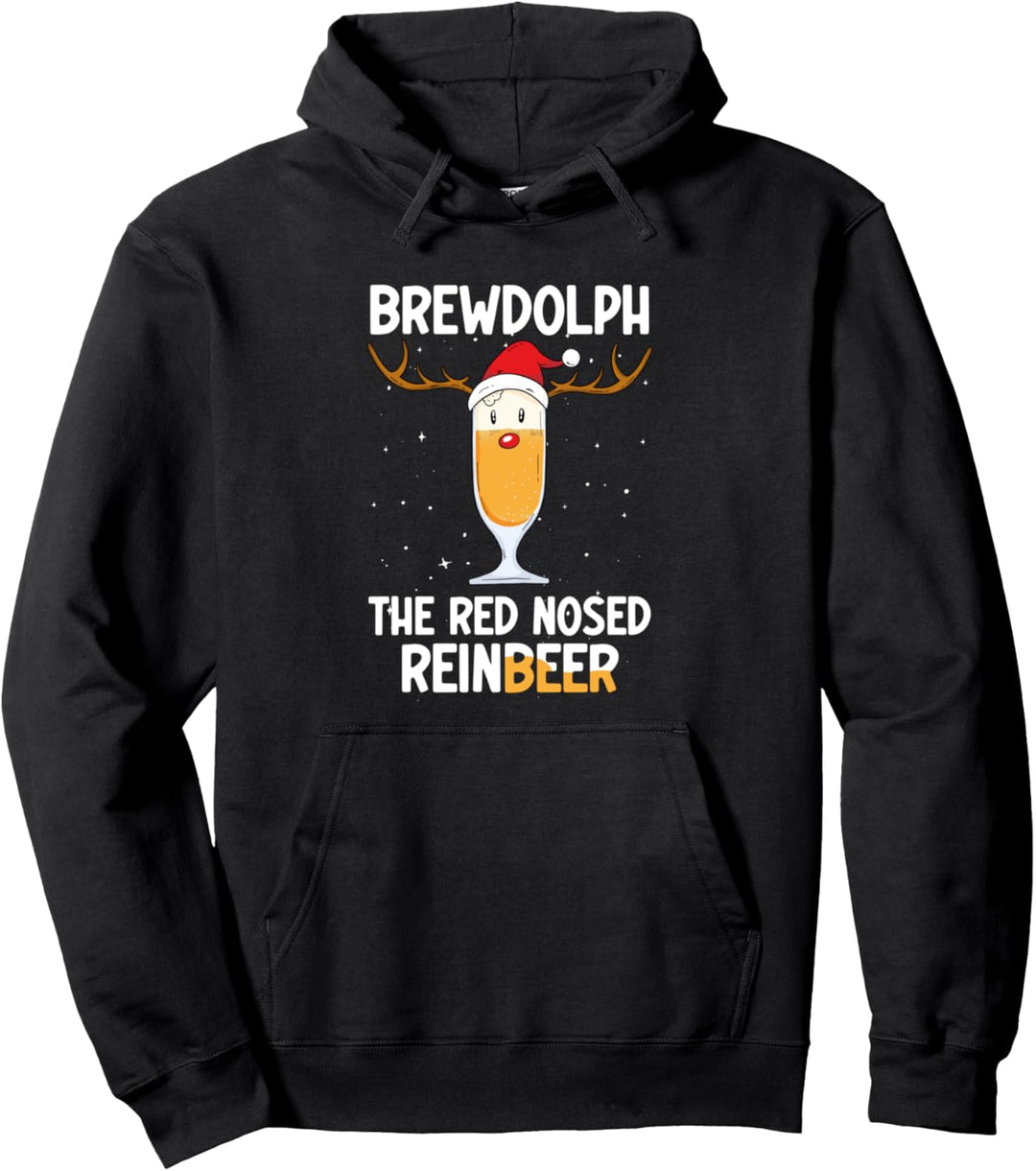 Christmas Brewdolph The Red Nosed Reinbeer Pullover Hoodie