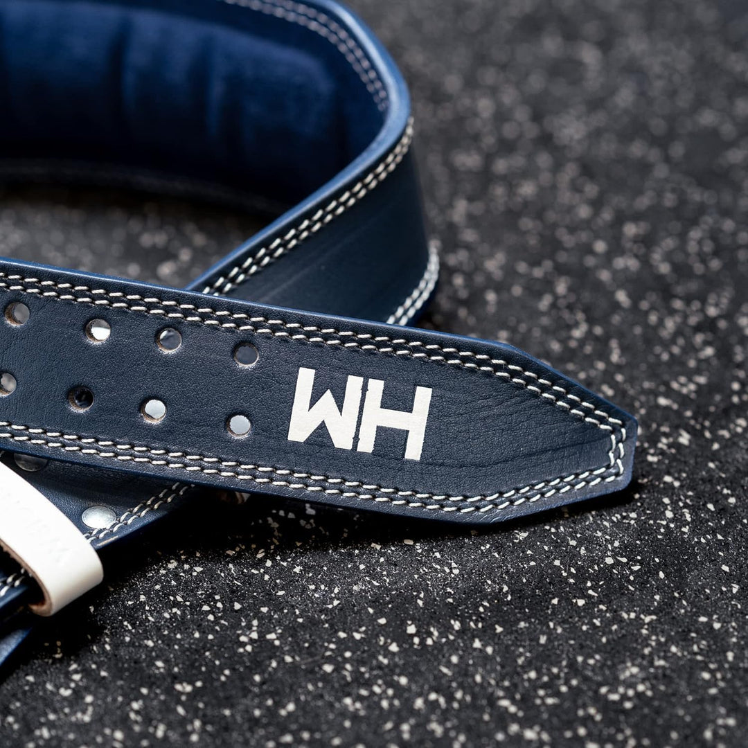 Weightlifting House Elite Leather Belt XS Black & White, XS Black & White