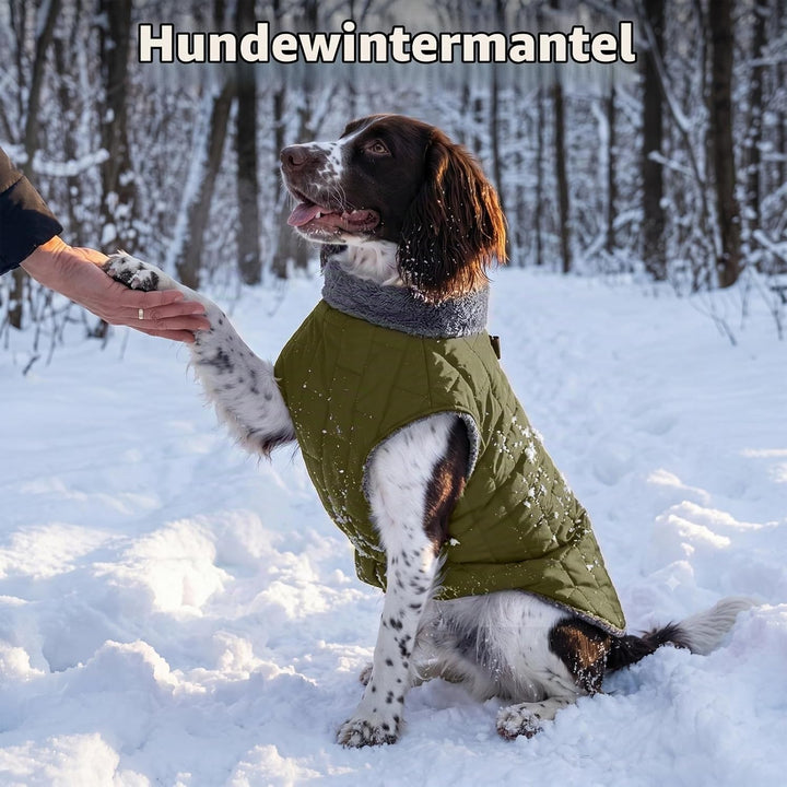 Warmer Fleece-Hundemantel mit strapazierfähigem Geschirr mit D-Ring, wasserdichte Welpenjacke für kl