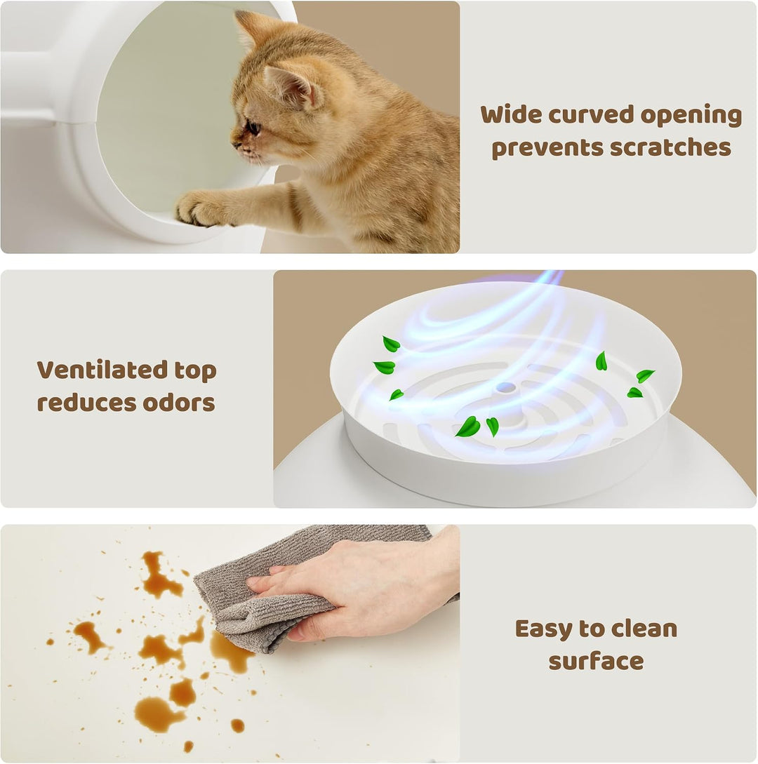 Mondeer Katzenklo Blumentopf mit Pflanze &amp; 2 Schaufeln, Versteckte Katzentoilette XXL mit verstellba