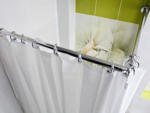 ALU UNIVERSAL WINKELSTANGE 3er Silber Eloxiert Chrom Matt EXTRA DICK 28mm Duschvorhangstange Winkeld
