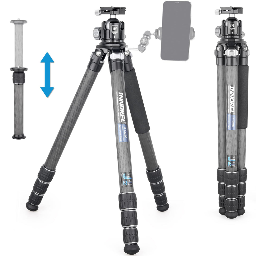 Karbonfaser-Stativ INNOREL KT324C Professionelles, tragbares, kompaktes Reisestativ für DSLR-Kameras