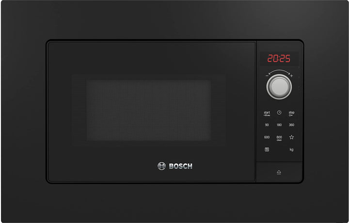 Bosch BFL623MB3 Serie 2 Einbau-Mikrowelle, 38 x 60 cm, 800 W, Drehteller 27 cm, Türanschlag Links, A