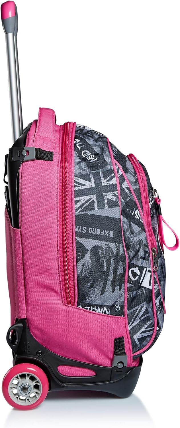 Seven TROLLEY, Rucksack mit Trolleyfunktion Einheitsgrösse Rosa-grau, Einheitsgröße Rosa-g